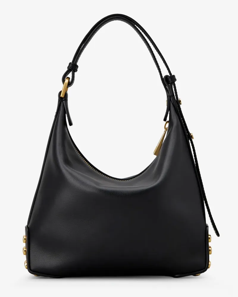 TOD'S Women's Shoulder Bag Mini Leather Metal Dots Black Black