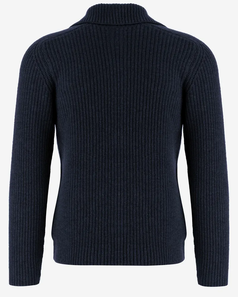 Tagliatore Dundret Cardigan — Navy Navy