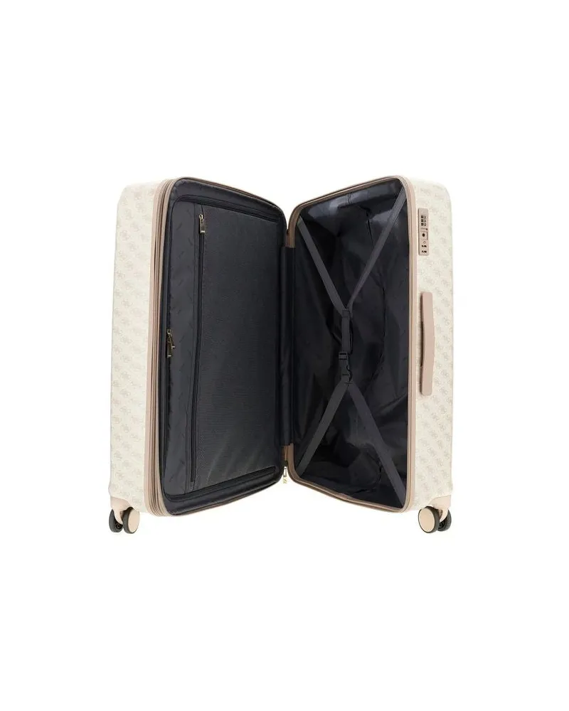 Guess Women's Travel Bag Bone Logo Bamboo Polyester Travel-bags Beige