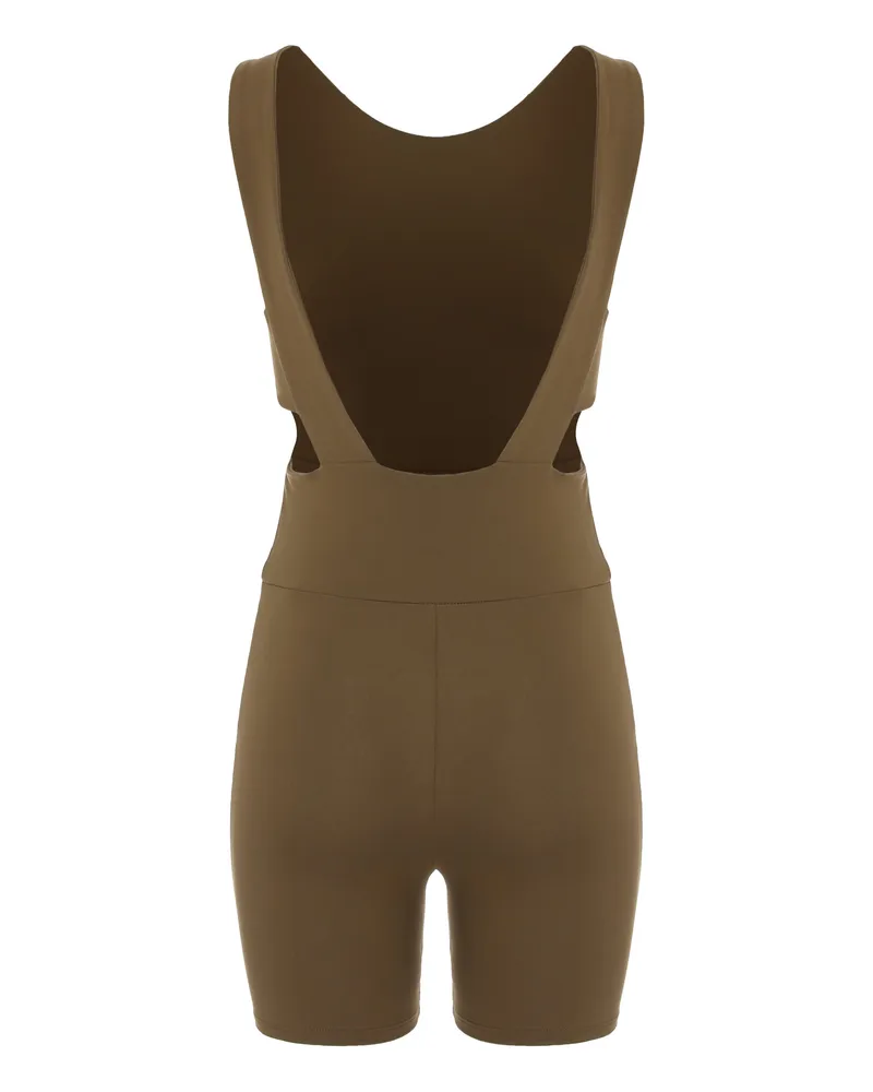 Live The Process Women's Technical Fabric Jumpsuit Brown Polyamide Jumpsuits Dress Brown
