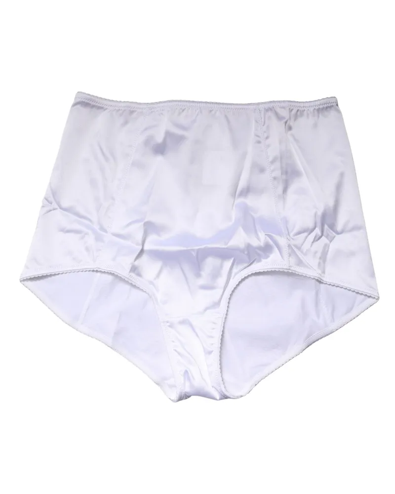 Dolce & Gabbana Women White Silk Blend High Waist Girdle Panty Underwear Elastane Clothing White
