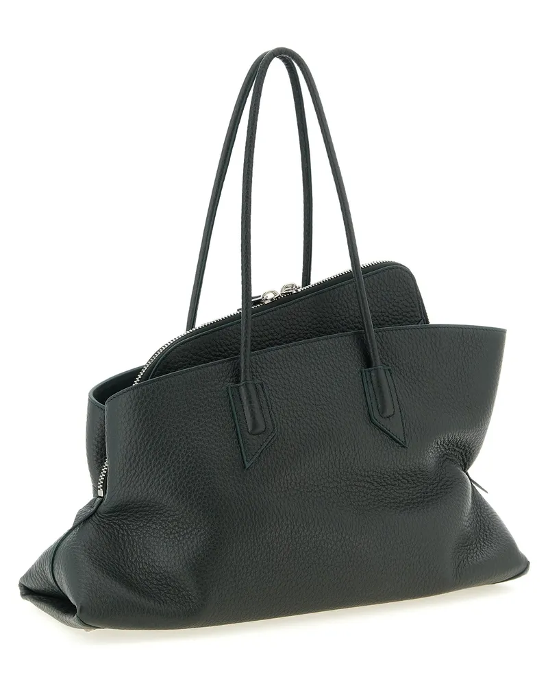 ATTICO Women's Bicolor Calfskin Shoulder Bag Green