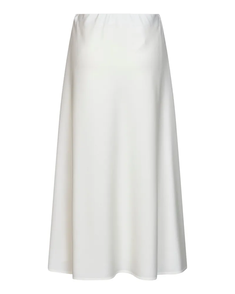 Brunello Cucinelli Flute Virgin Wool Twill Skirt — White White