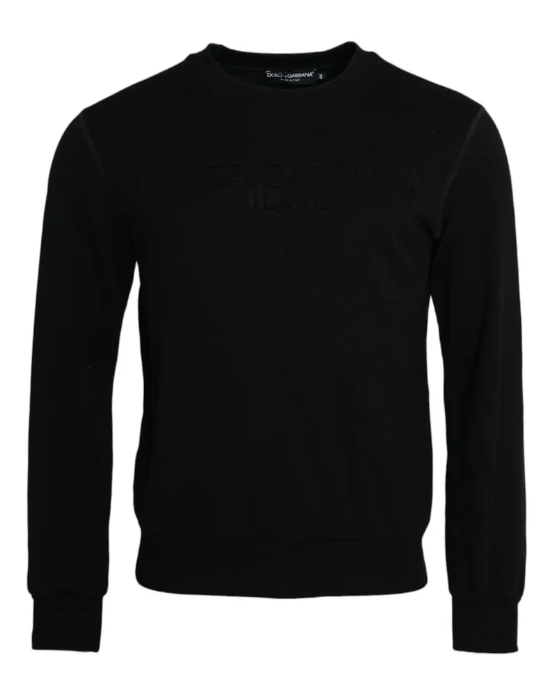 Dolce & Gabbana Men's Black Cotton Long Sleeves Sweatshirt Sweater Polyester Clothing Black