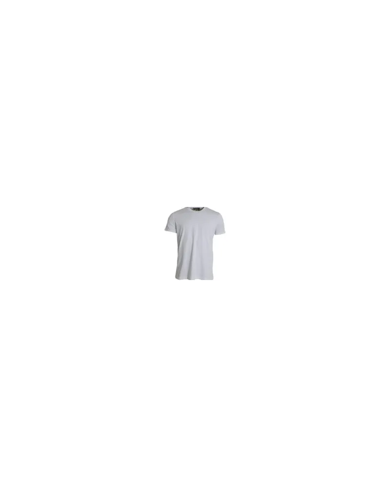 Dolce & Gabbana Men's White Cotton Roundneck Short Sleeve T-Shirt White