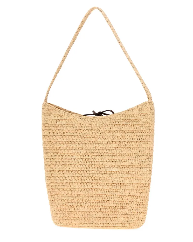 The Row Women's Raffia Alma Shoulder Bag Natural Exterior: Borse A Tracolla Beige