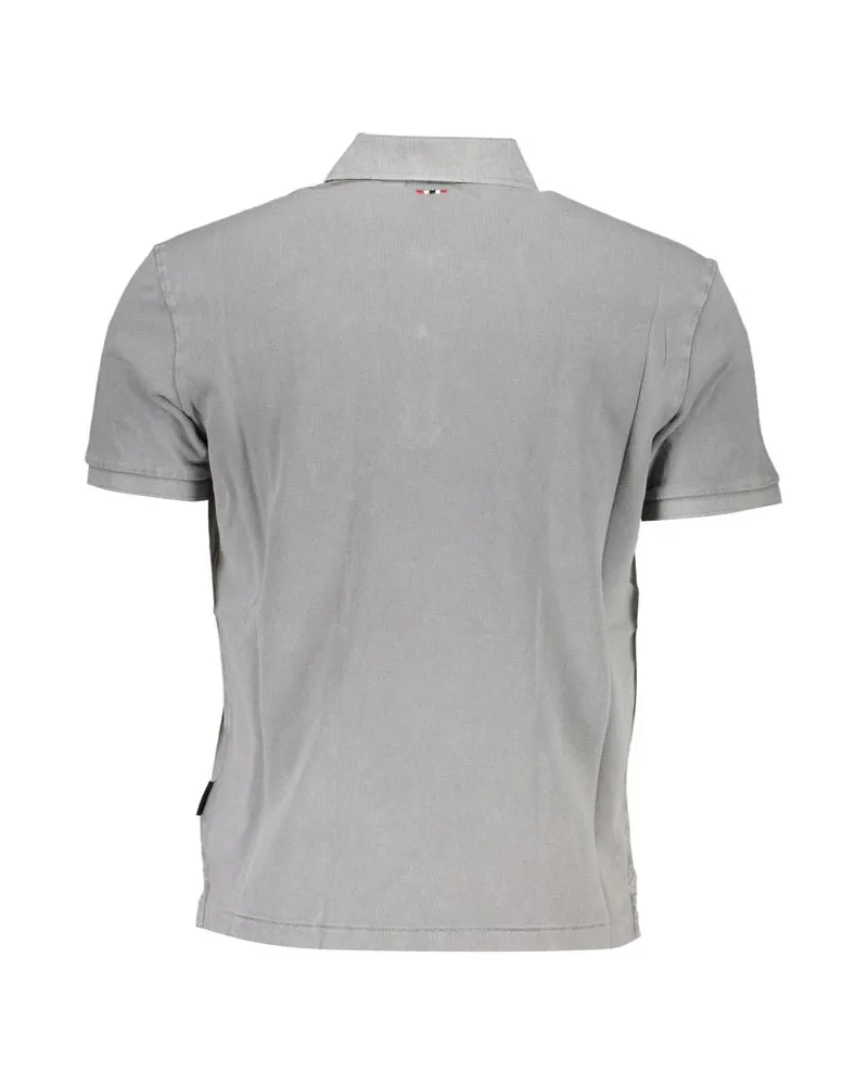 Napapijri Cotton Polo Shirt — Gray Gray