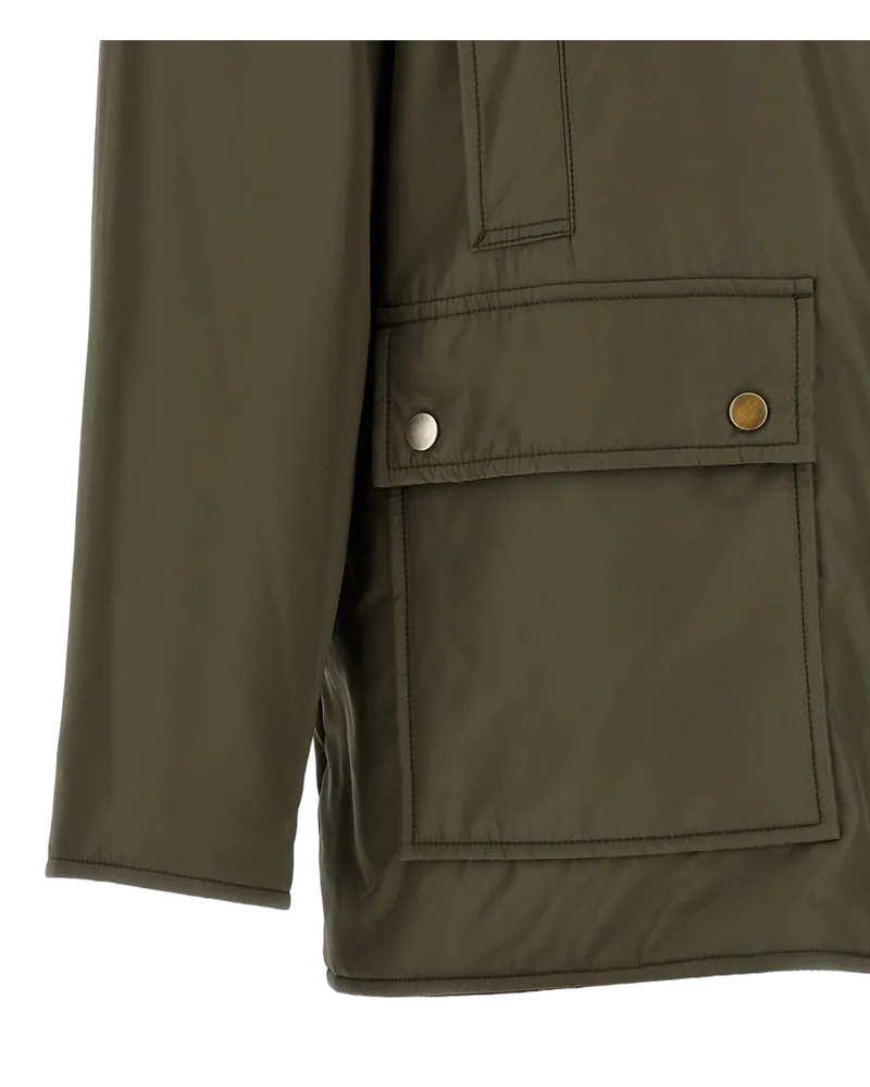 Maison Margiela Men's Bicolor Polyester Parka Clothing Green