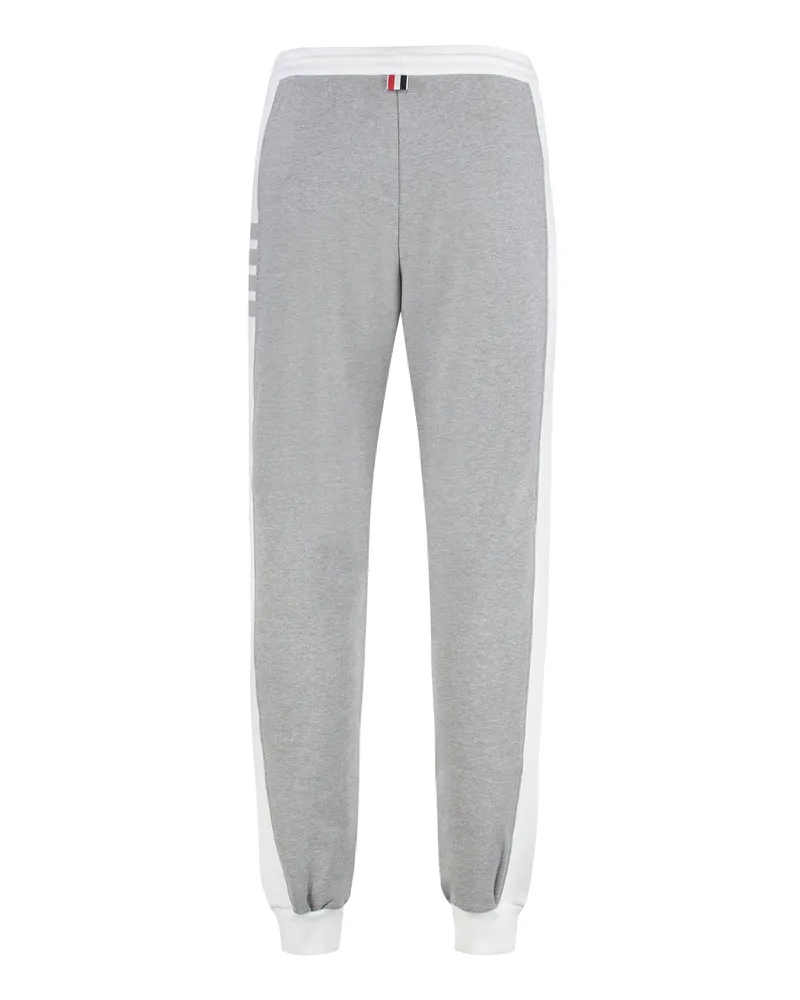 Thom Browne Men's Tricolor Cotton Track Pants Grey Gray