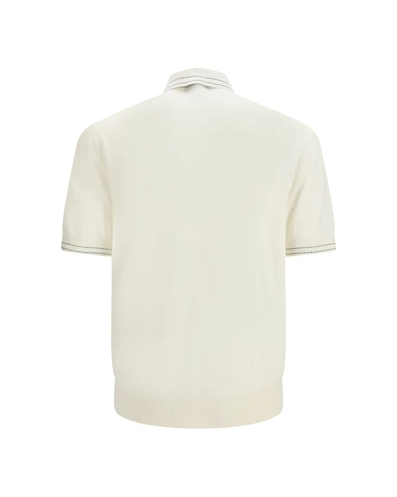 Dolce & Gabbana Men's Beige Silk Polo Shirt Beige