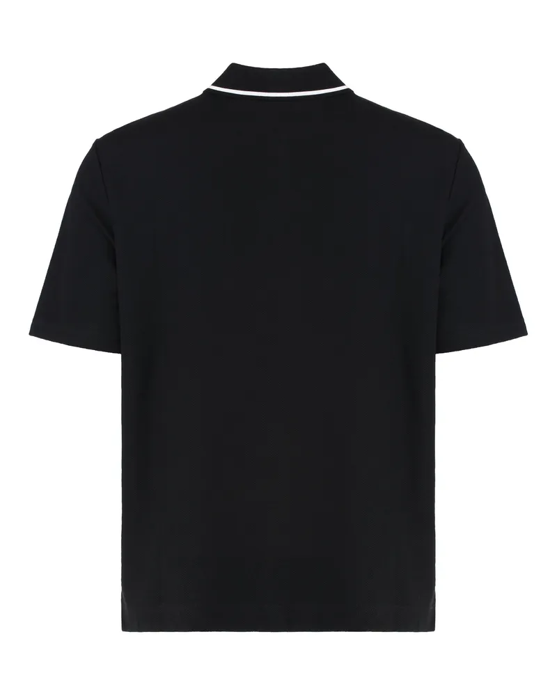 Dolce & Gabbana Cotton-Piqué Polo Shirt — Black Black
