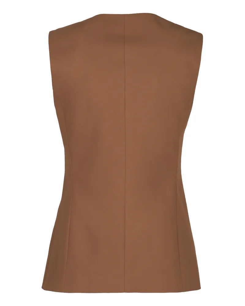 Max Mara Women's Vest Reno Hazelnut Cotton Blazers Jacket Brown