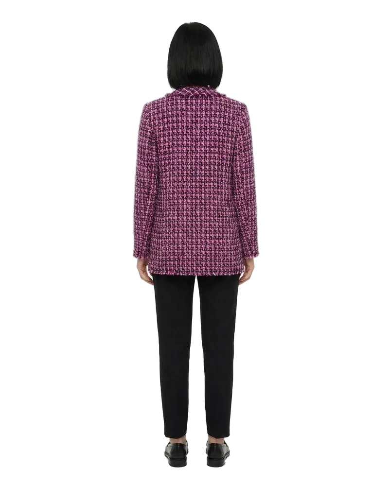 Dolce & Gabbana Women Multicolor Cotton Blazer Clothing Purple