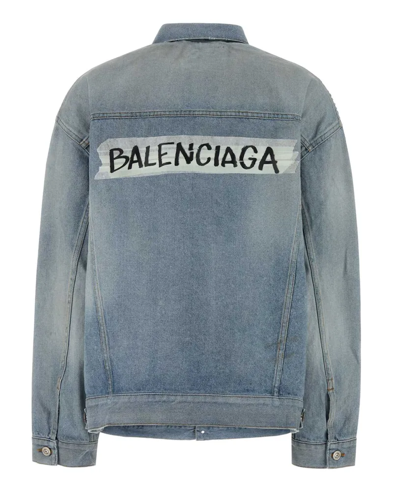 Balenciaga 861410ttwb1 4009 Dirty Light Blue Giubbini Jacket Blue