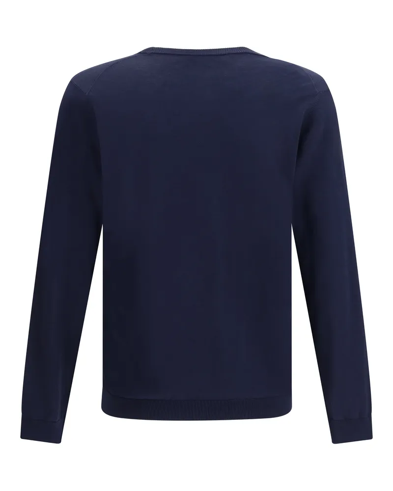 Roberto Collina Men's Cotton Crew Neck Sweater Navy Navy