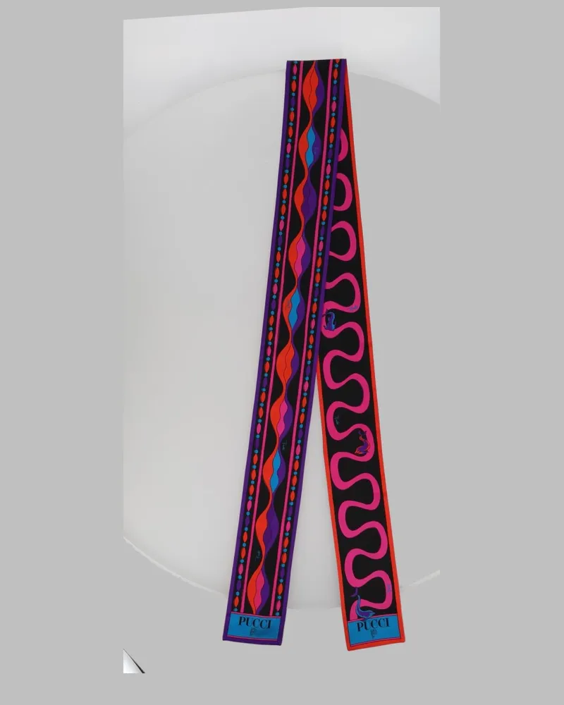 Emilio Pucci Printed Silk Bandeau Scarf — Purple Purple
