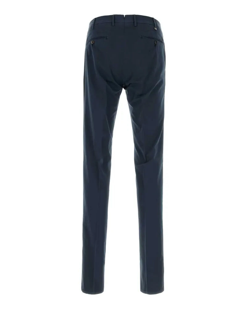 PT TORINO Men's Navy Blue Stretch Cotton Blend Silkochino Pant Y372 Pantaloni Navy