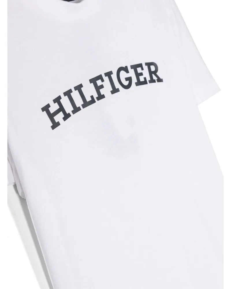 Tommy Hilfiger Logo-Embroidered T-Shirt — White White