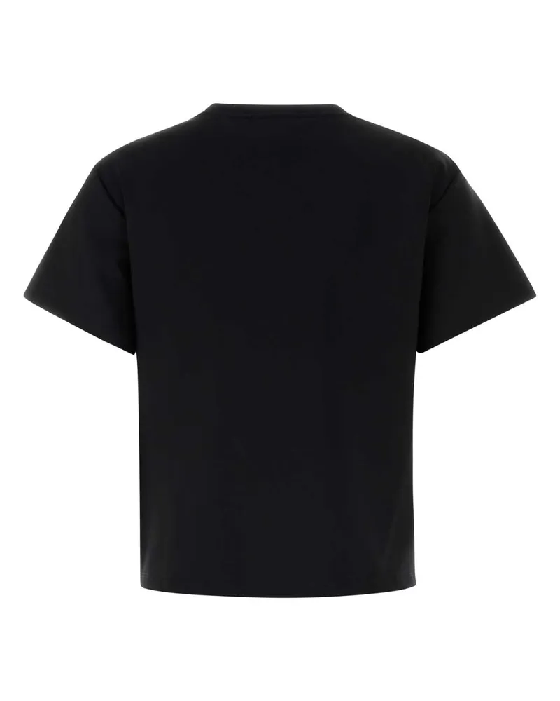 Max Mara Women's Black Stretch Jersey Quagga T-Shirt Nero T-shirts And Polos Black