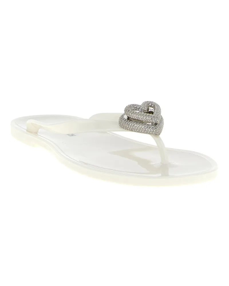 Mach & Mach Women's White Pvc Slides Shoe White