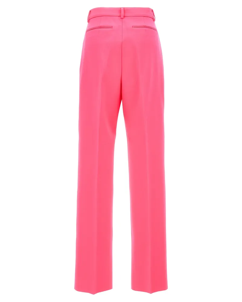 SPORTMAX Women's Fuchsia Virgin Wool Casual Pants Pink