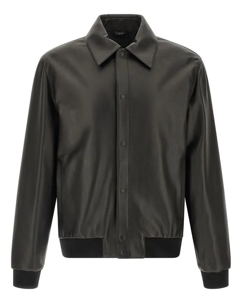 Fendi Lamb Leather Blouson Jacket — Black Black
