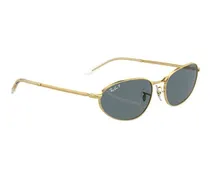 0RB3734 Oval Metal Frame Sunglasses — Gold