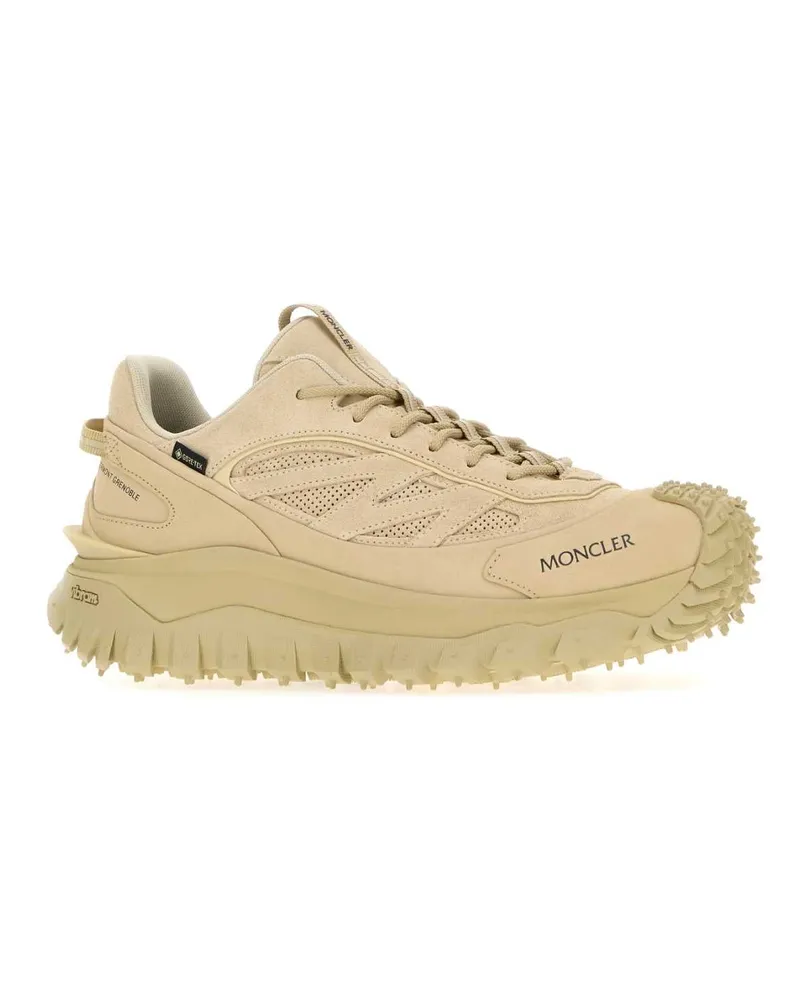 Moncler Men's Beige Suede Trailgrip Gtx Sneakers 200 Beige