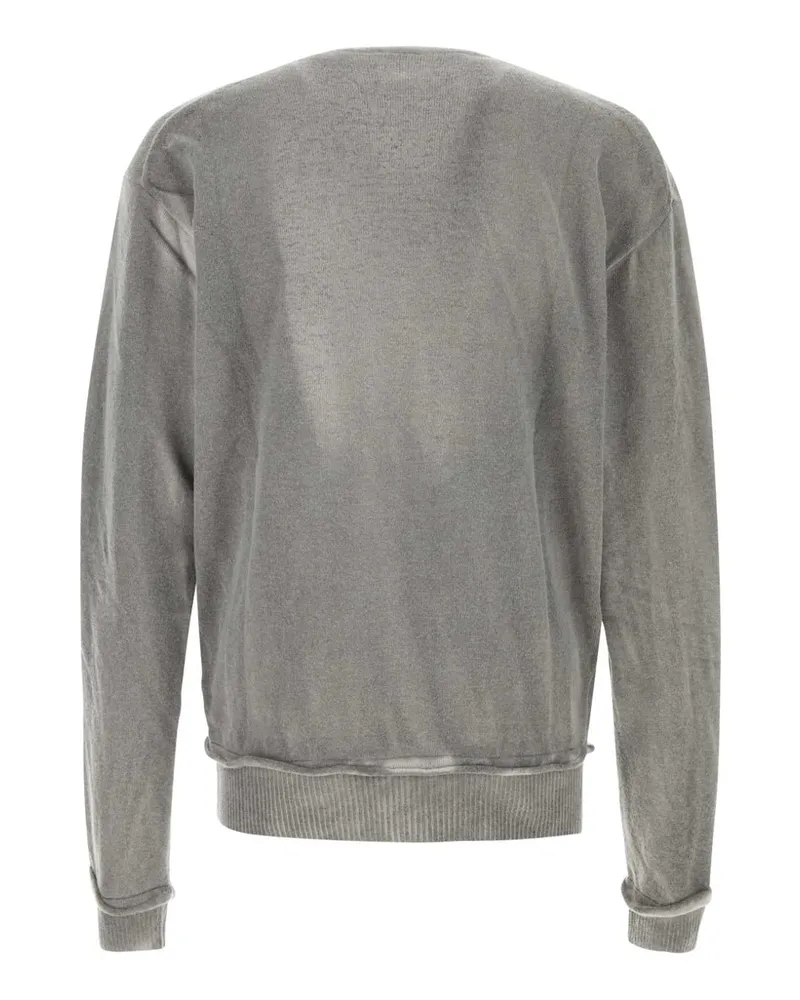 Our Legacy Men's Grey Wool Cardigan Spray Dye Cherub Exterior: Merino Maglieria Gray