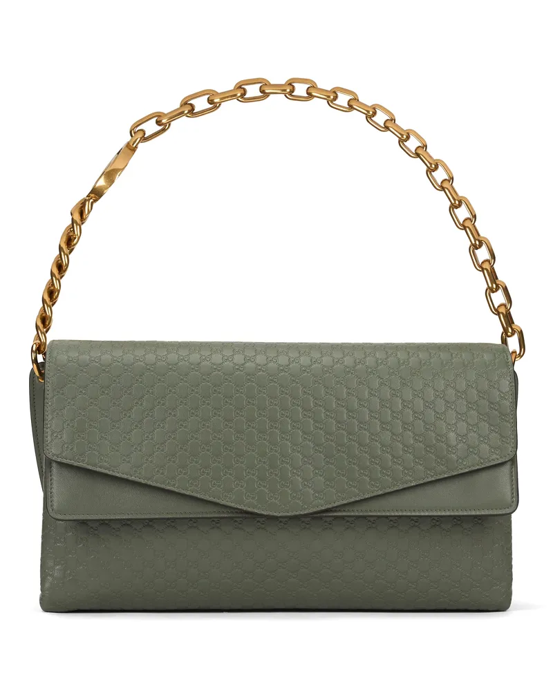 Gucci Women's Leather Shoulder Bag Khaki Calf Skin Handbags Hand Khaki