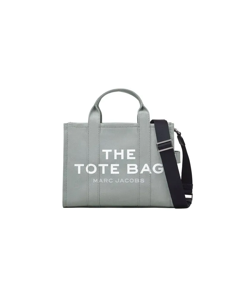 Marc Jacobs Logo-Embroidered Cotton Tote Bag — Gray Gray