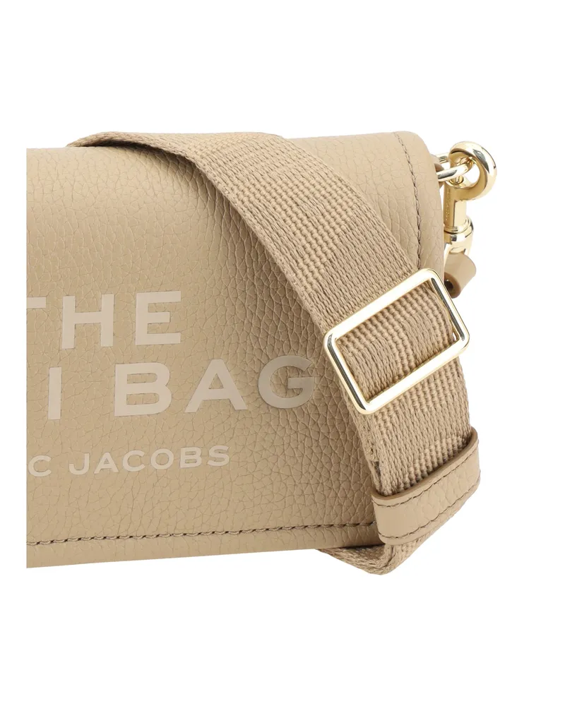 Marc Jacobs Grained Calf Leather Shoulder Bag — Beige Beige