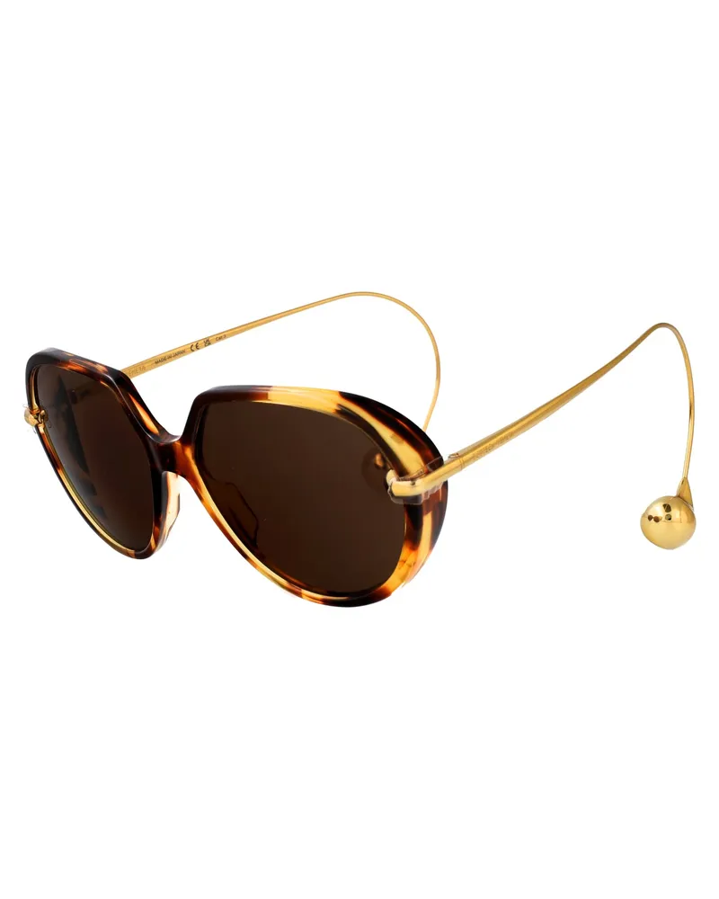 Bottega Veneta Unisex Sunglasses Bv1436s Havana Gold Brown Havana-Gold-Brown Metal Havana/gold/brown Tortoiseshell