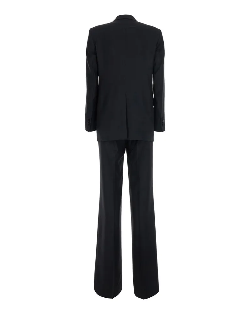 Tagliatore Double-Breasted Pant Suit — Black Black