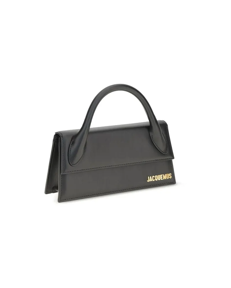 Jacquemus Women's Black Calf Leather Bos Taurus Shoulder Bag Black