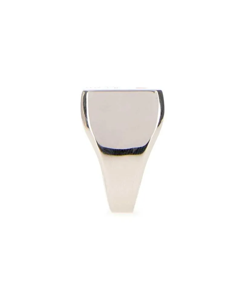 Vivienne Westwood Women's Silver Metal Carlo Ring Platinumblackcz Anelli Rings Platinumblackcz