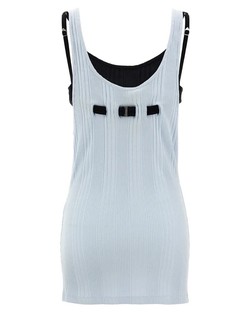ATTICO Logo-Ribbed Cotton Tank Top — white White