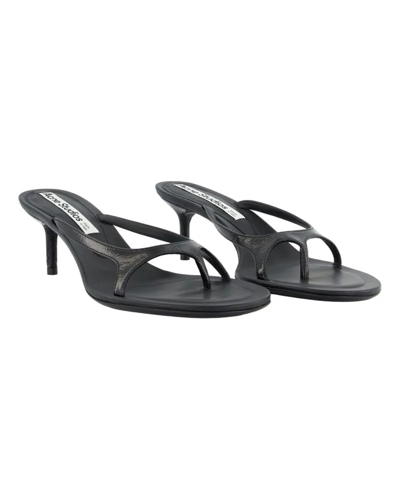 Acne Studios Women's Sandals -  Leather Black Lambskin Shoes Black