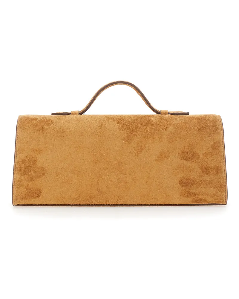 SAVETTE Women's Handbag Symmetry Brown Suede Handbags Hand Bags Brown
