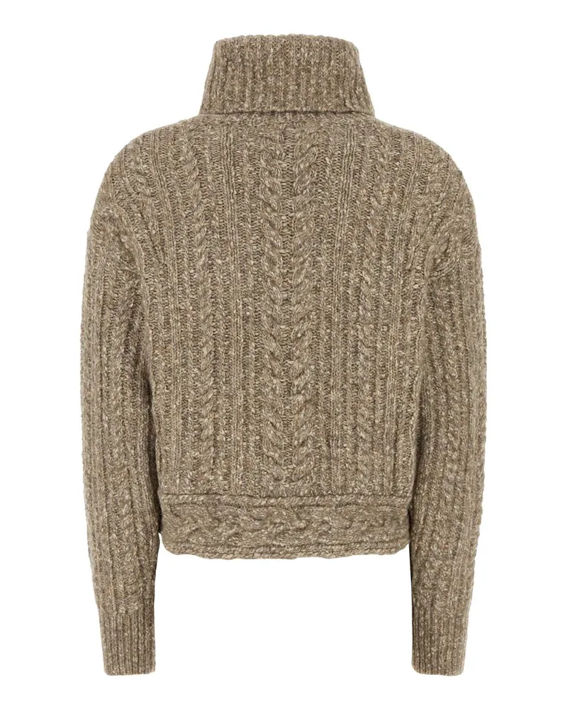 Étoile Isabel Marant Women's Multicolor Stretch Cotton Blend Brenda Sweater Taupe Maglieria Taupe