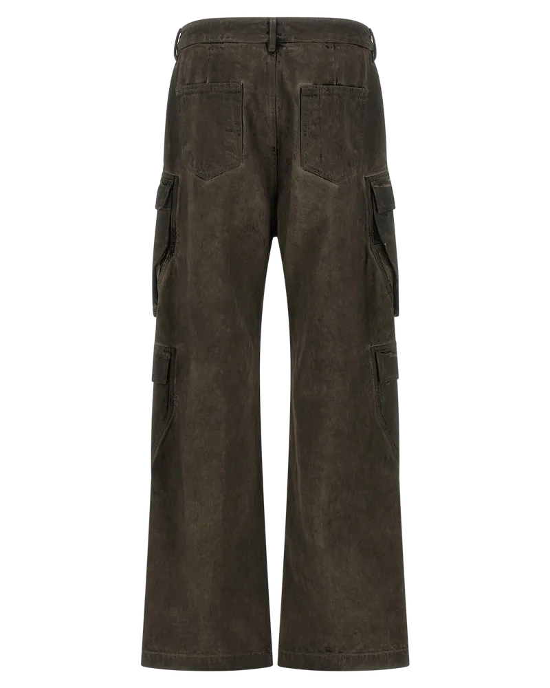 DRKSHDW by Rick Owens Double-Pocket Denim Cargo Pants — Gray Gray