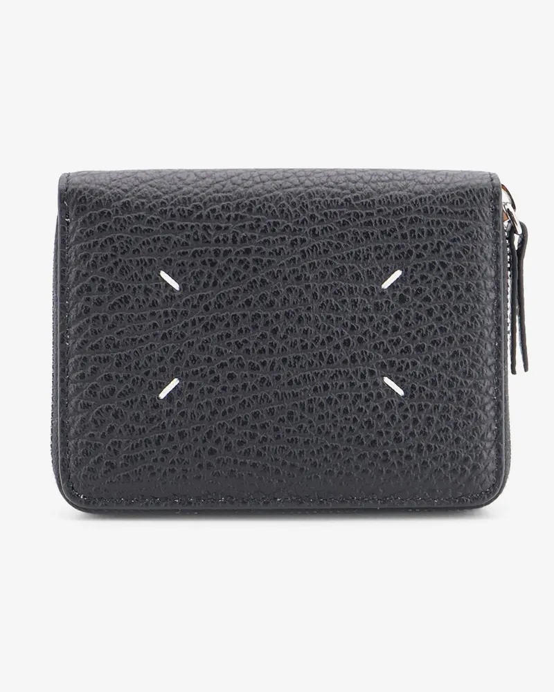 Maison Margiela Women's Wallet Four Stitches Black Leather & Purses Black