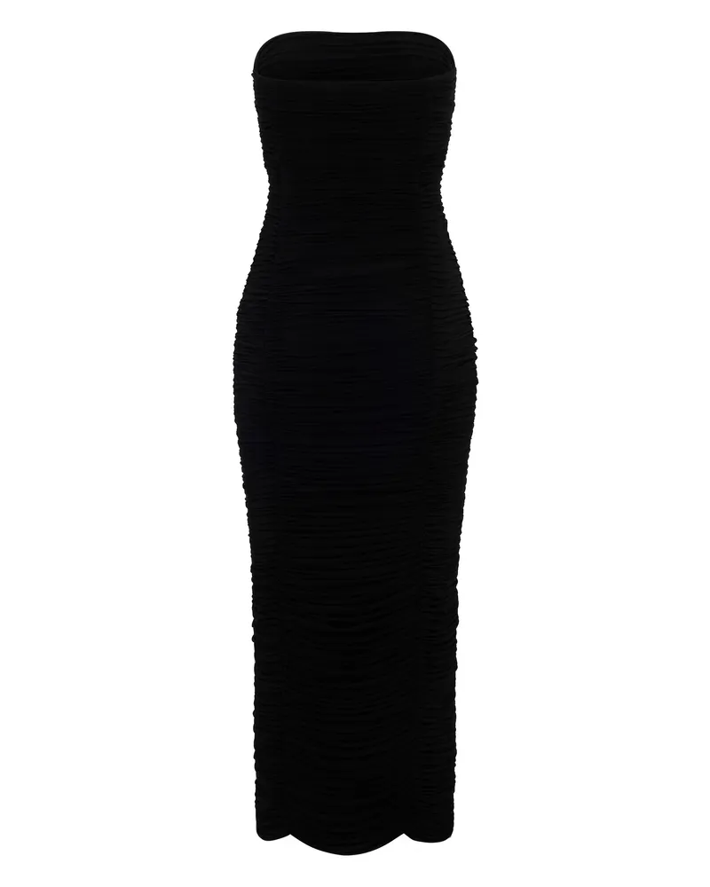 Magda Butrym Women's Strapless Midi Dress, Black Cuprammonium Rayon Black