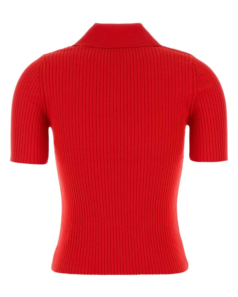 Courrèges Poppy Exterior: Viscose Polyester Polo T-shirts And Polos Red