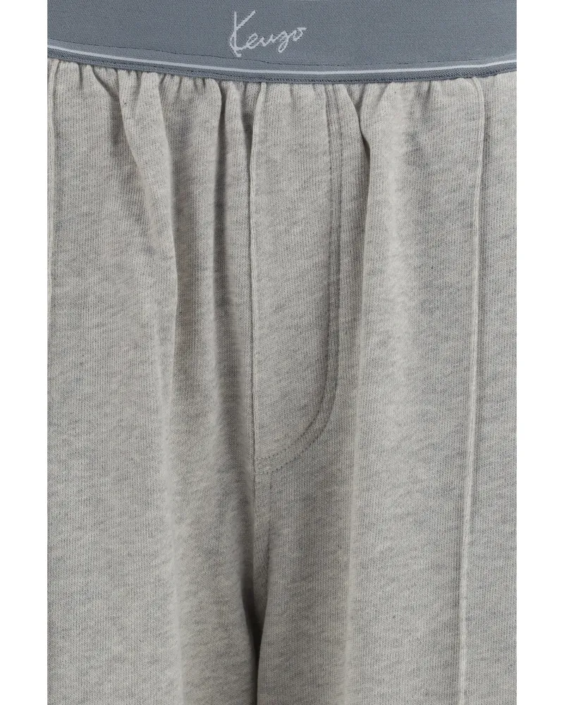 Kenzo Women Trousers Signature Stretch Cotton Light Grey Gray