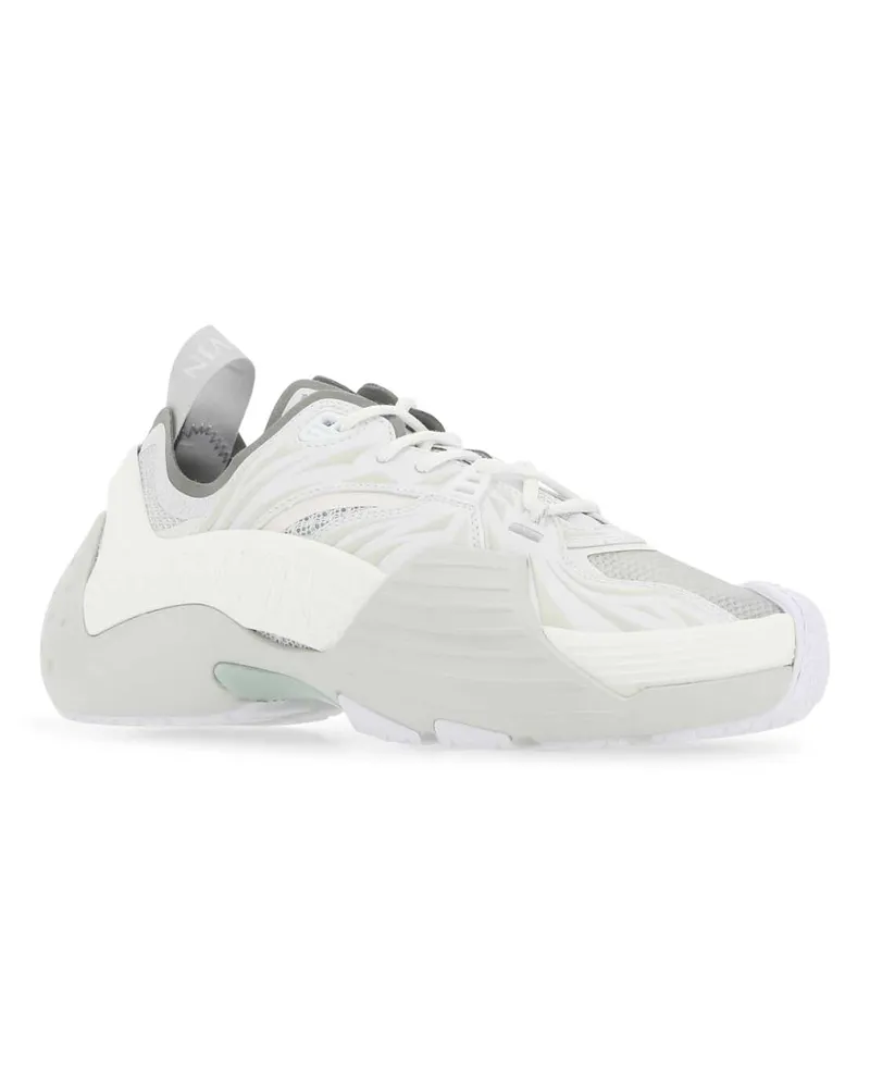 Lanvin Men's Multicolor Fabric Sneakers 00 White