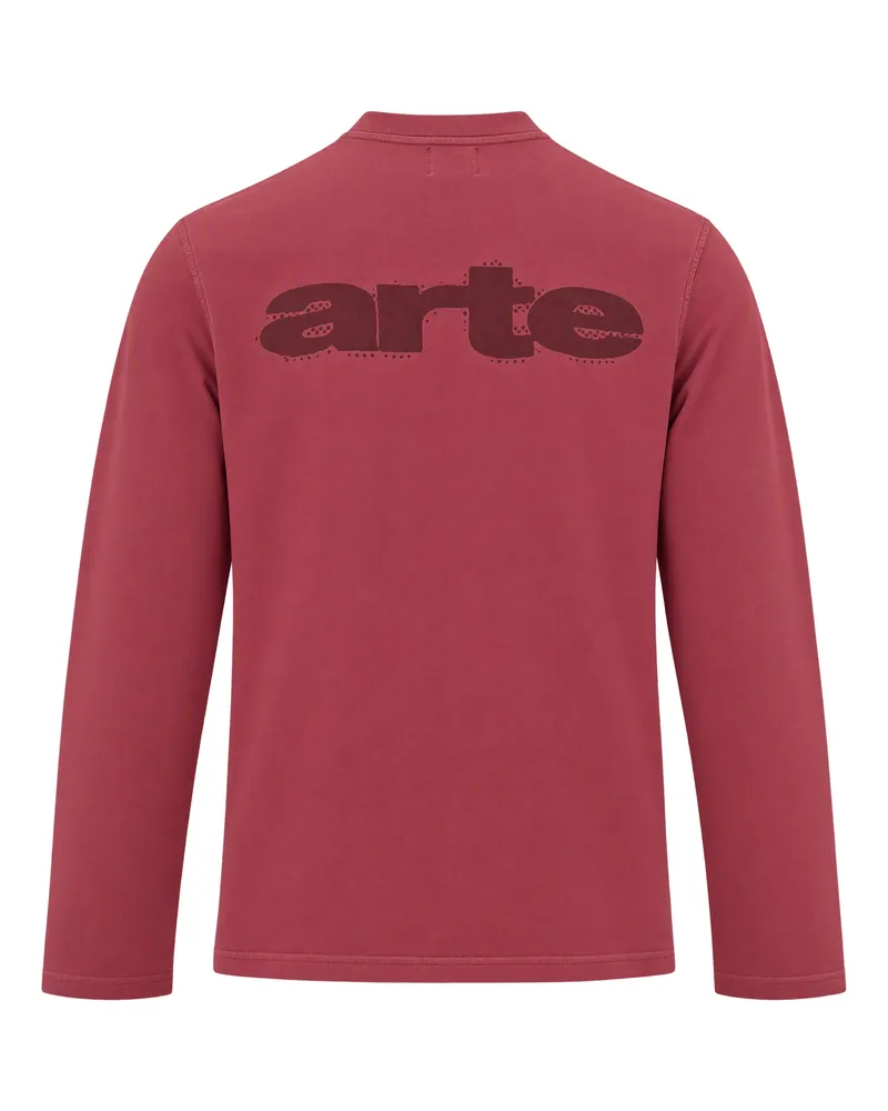 Arte Antwerp Long-Sleeve Sunfade Jersey T-Shirt — Burgundy Burgundy