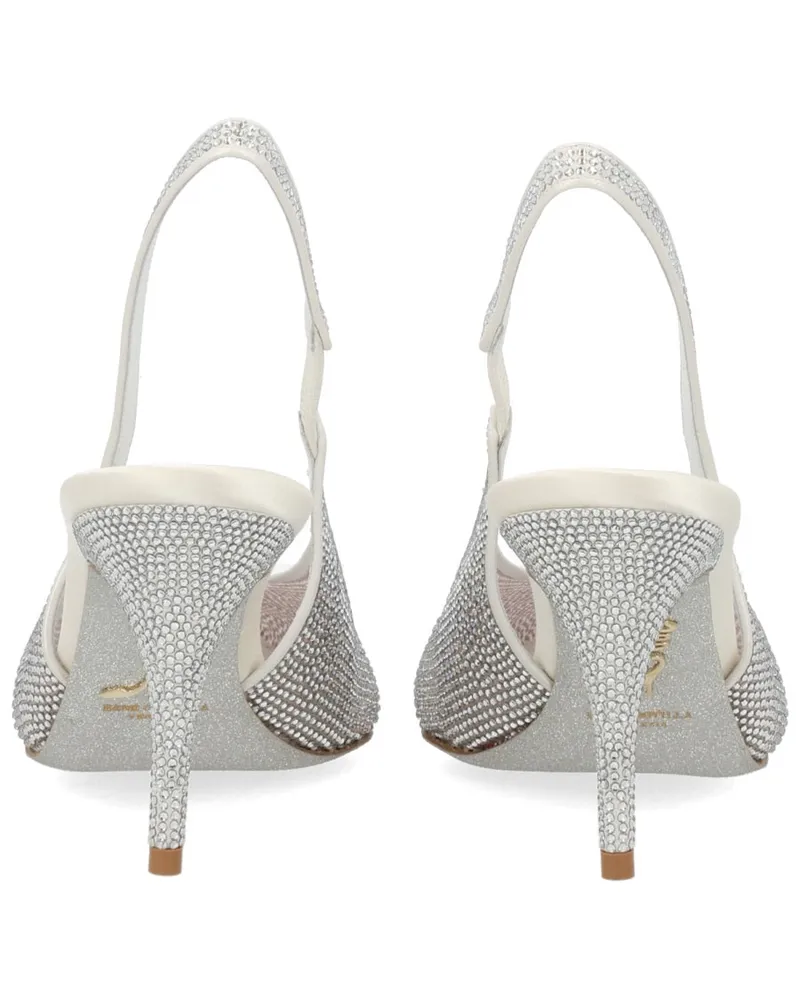 René Caovilla Silver Polyamide Slingback Heel — Silver Silver