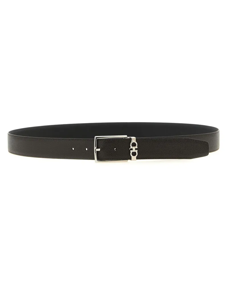 Ferragamo Gancini Belt — Black Black