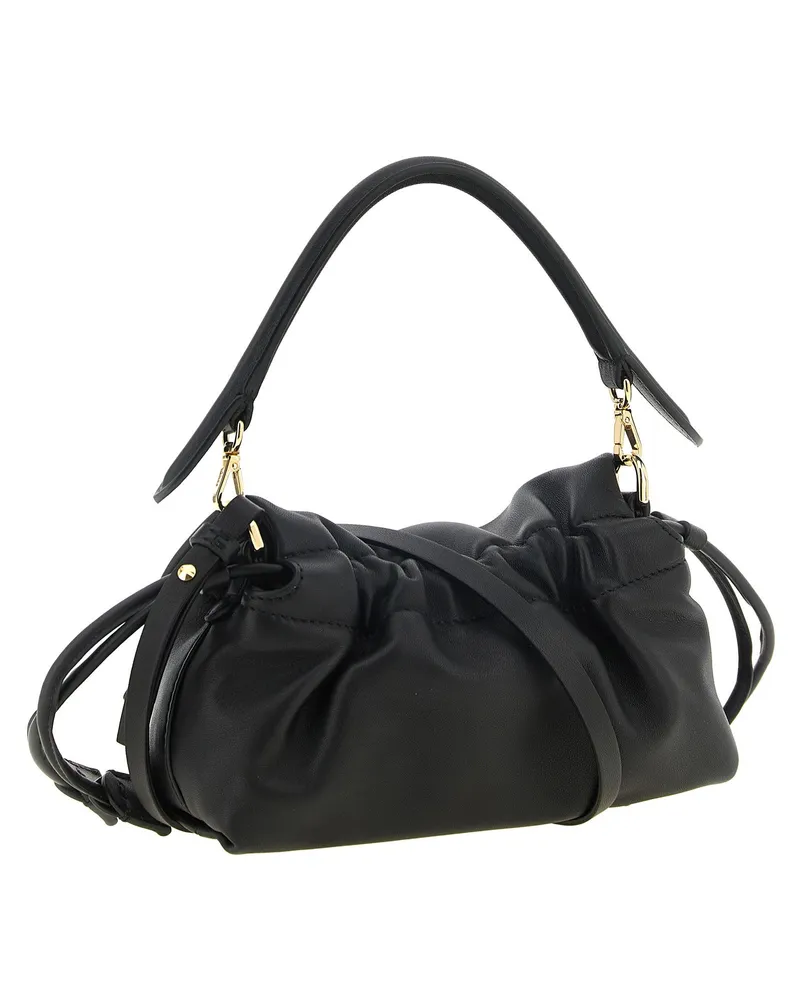 Fendi Baguette Nappa Leather Shoulder Bag — Black Black